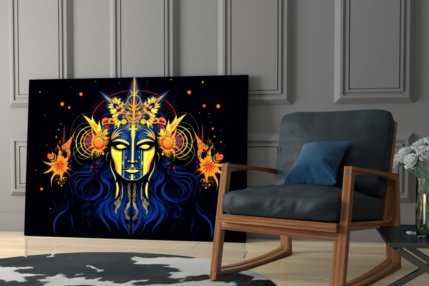 Astrologer Glass Wall Art|| Designer&