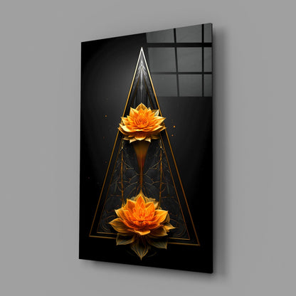 Lotus Glass Wall Art|| Designer&