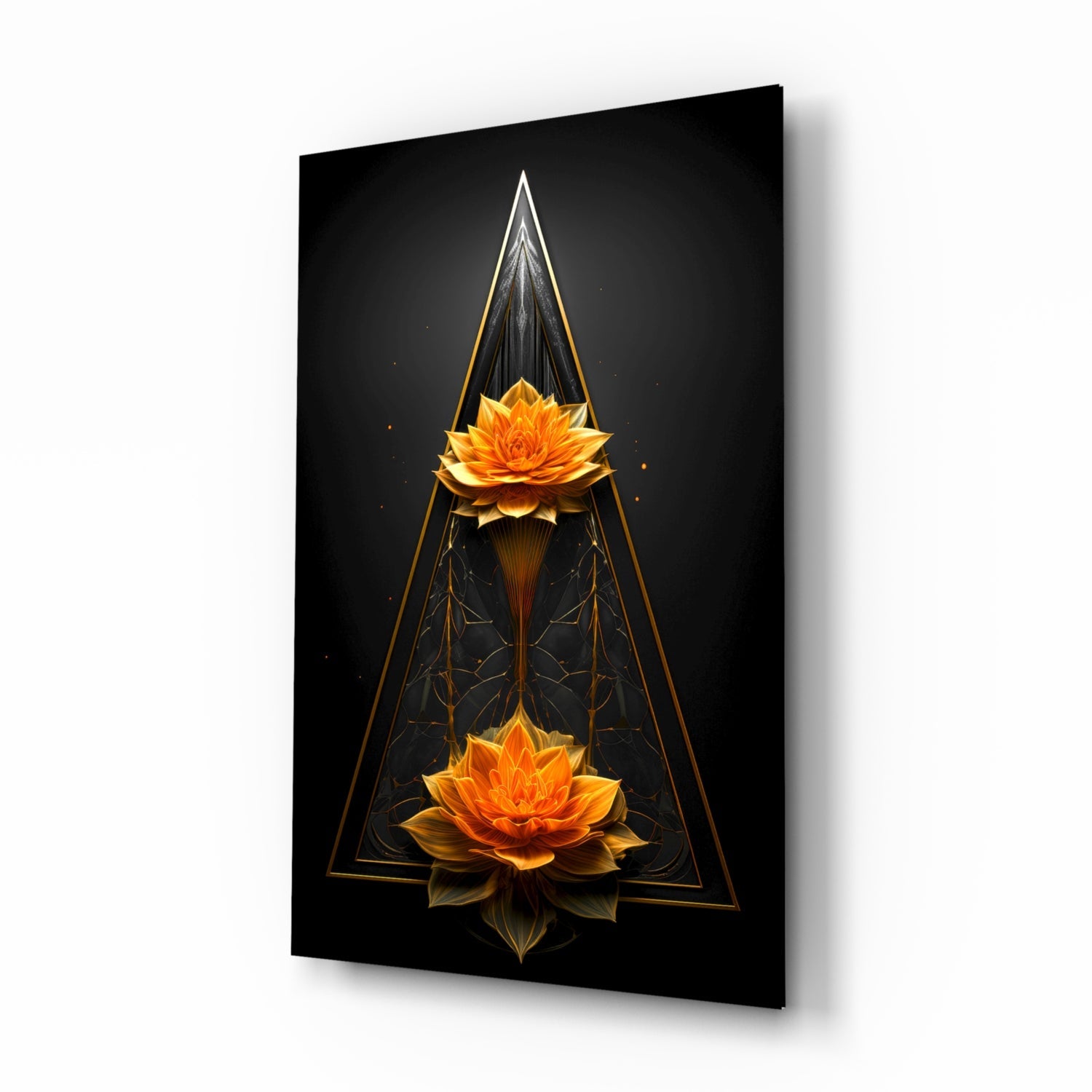 Lotus Glass Wall Art|| Designer&