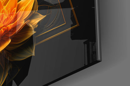 Lotus Glass Wall Art|| Designer&
