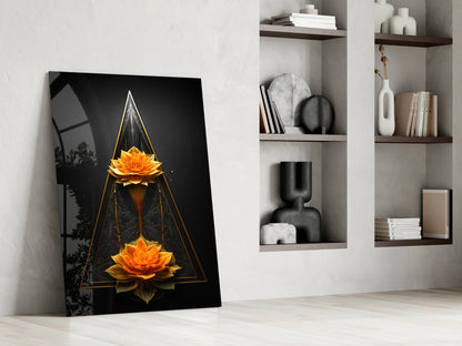 Lotus Glass Wall Art|| Designer&