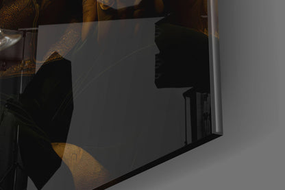 Gentleman - Bear Glass Wall Art|| Designer&