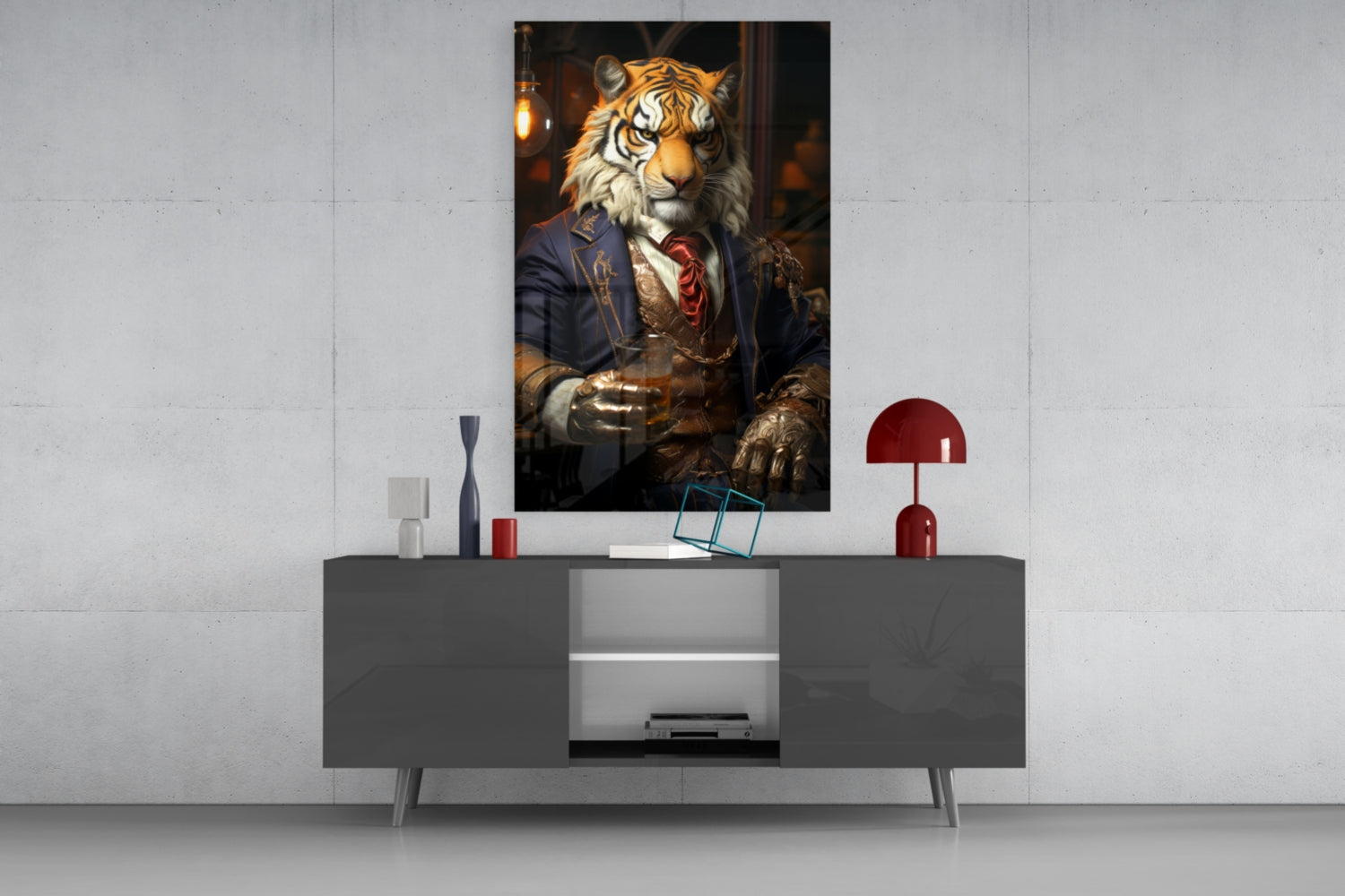 Duke Lion Glass Wall Art|| Designer&