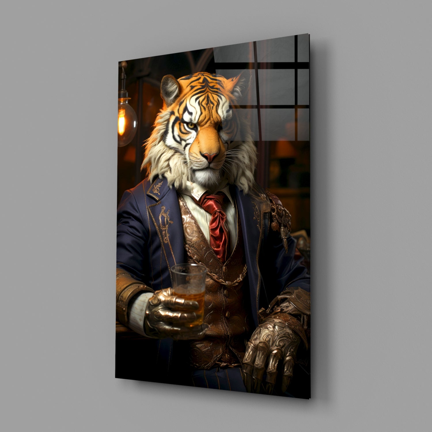 Duke Lion Glass Wall Art|| Designer&