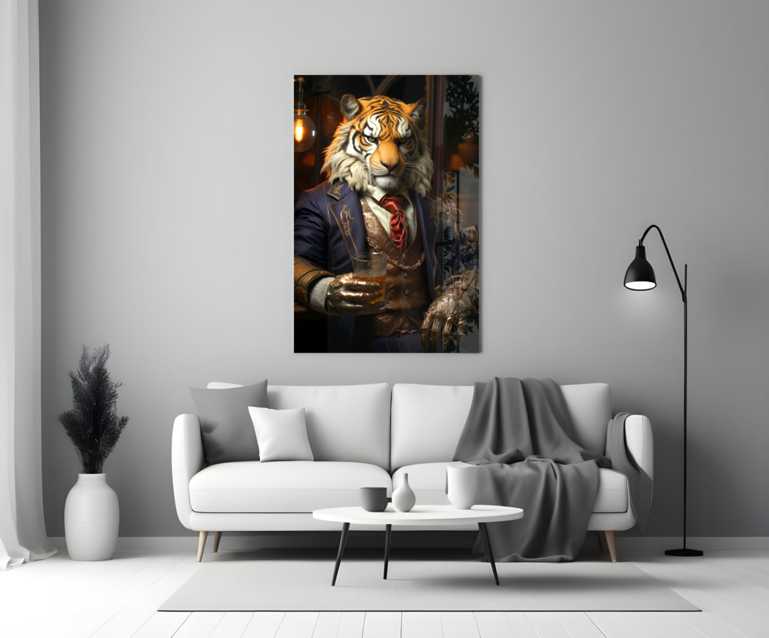 Duke Lion Glass Wall Art|| Designer&