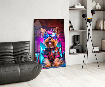 Hip Dog Glass Wall Art || Designer Collection