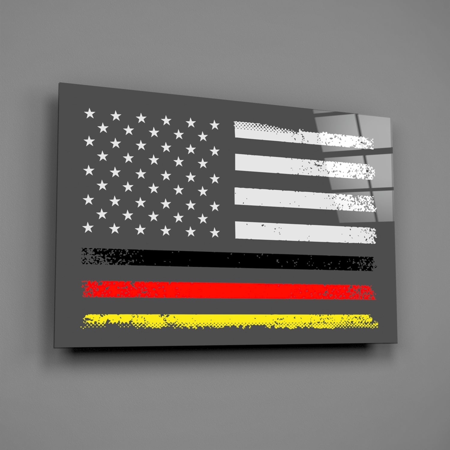 USA - Germany Flag Glass Wall Art || Designer Collection