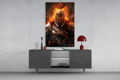 Warrior Glass Wall Art || Designer Collection
