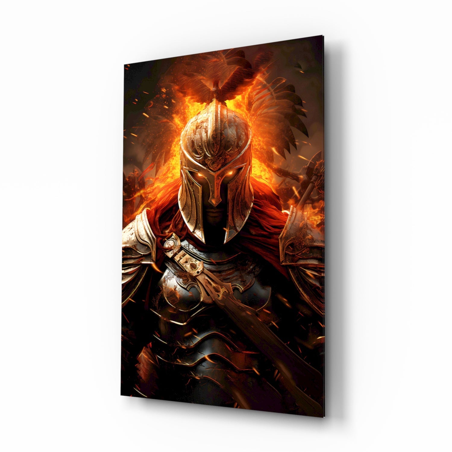 Warrior Glass Wall Art || Designer Collection