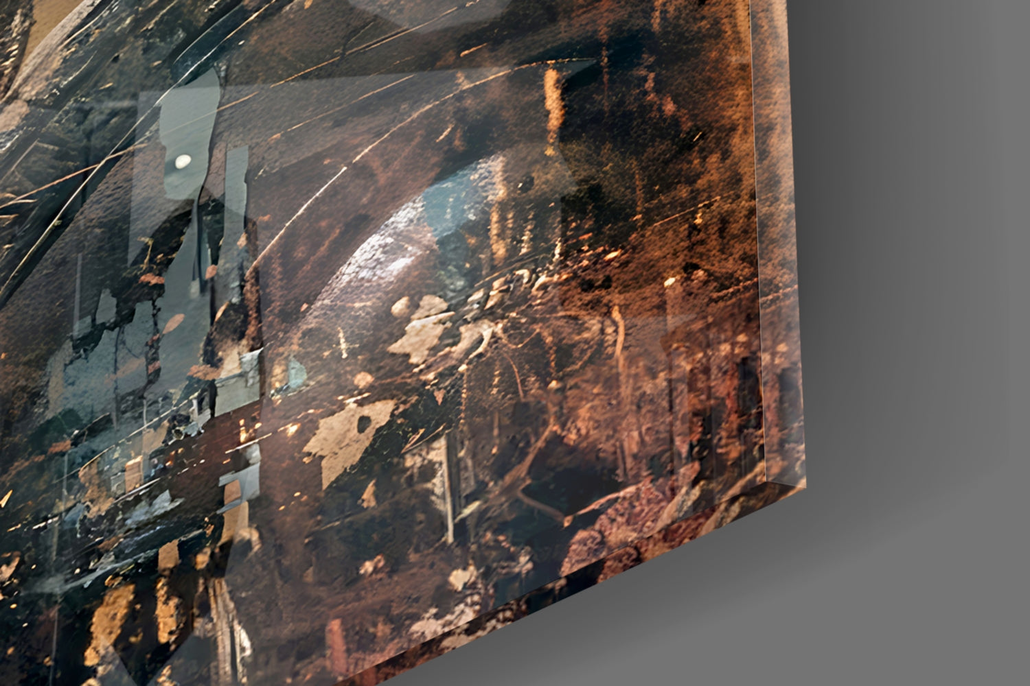 Spartan Spear and Round Shield Glass Wall Art