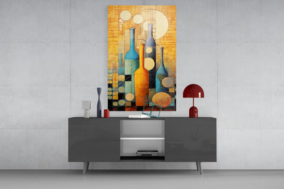 Bottles Glass Wall Art || Designer Collection