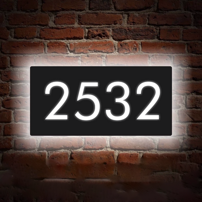 Metal Backlit Address Plaque – Custom LED House Address Sign