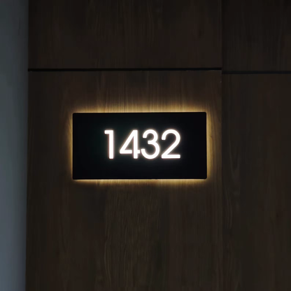Metal Backlit Address Plaque – Custom LED House Address Sign