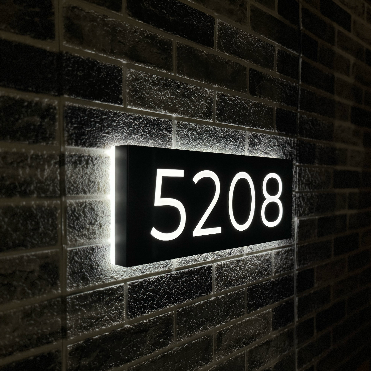Metal Backlit Address Plaque – Custom LED House Address Sign