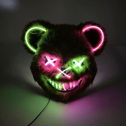 Halloween luminous bear mask