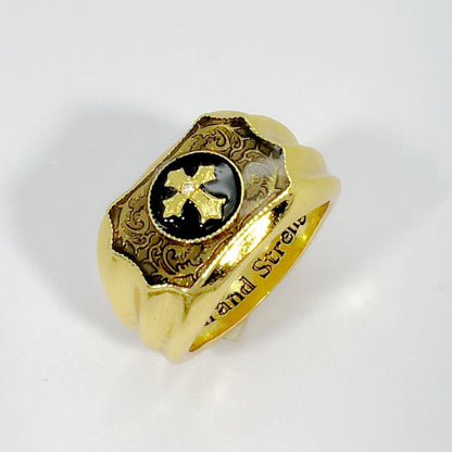 Creative faith cross ring