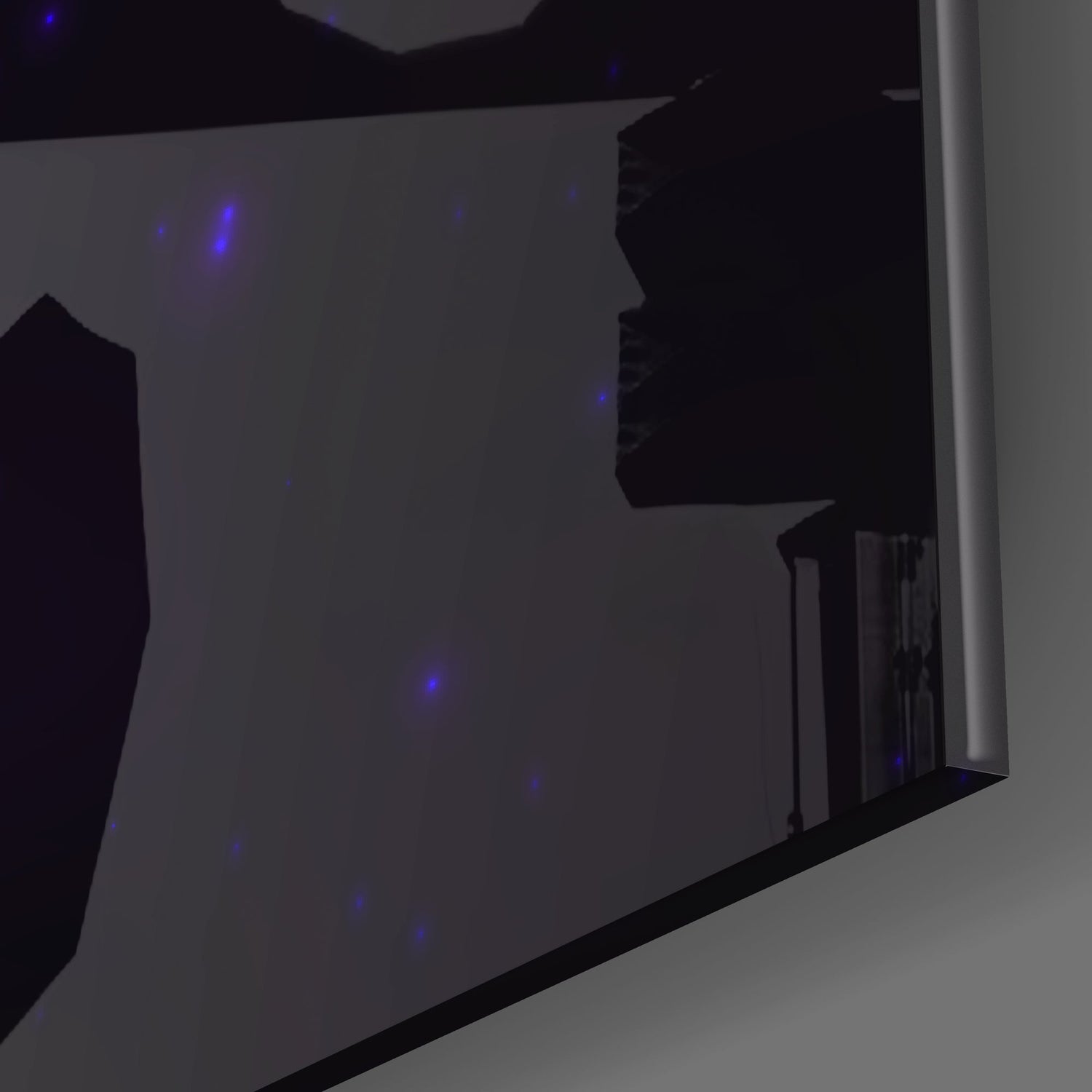 Magenta Cyan Gradient Starry Aries Glass Wall Art