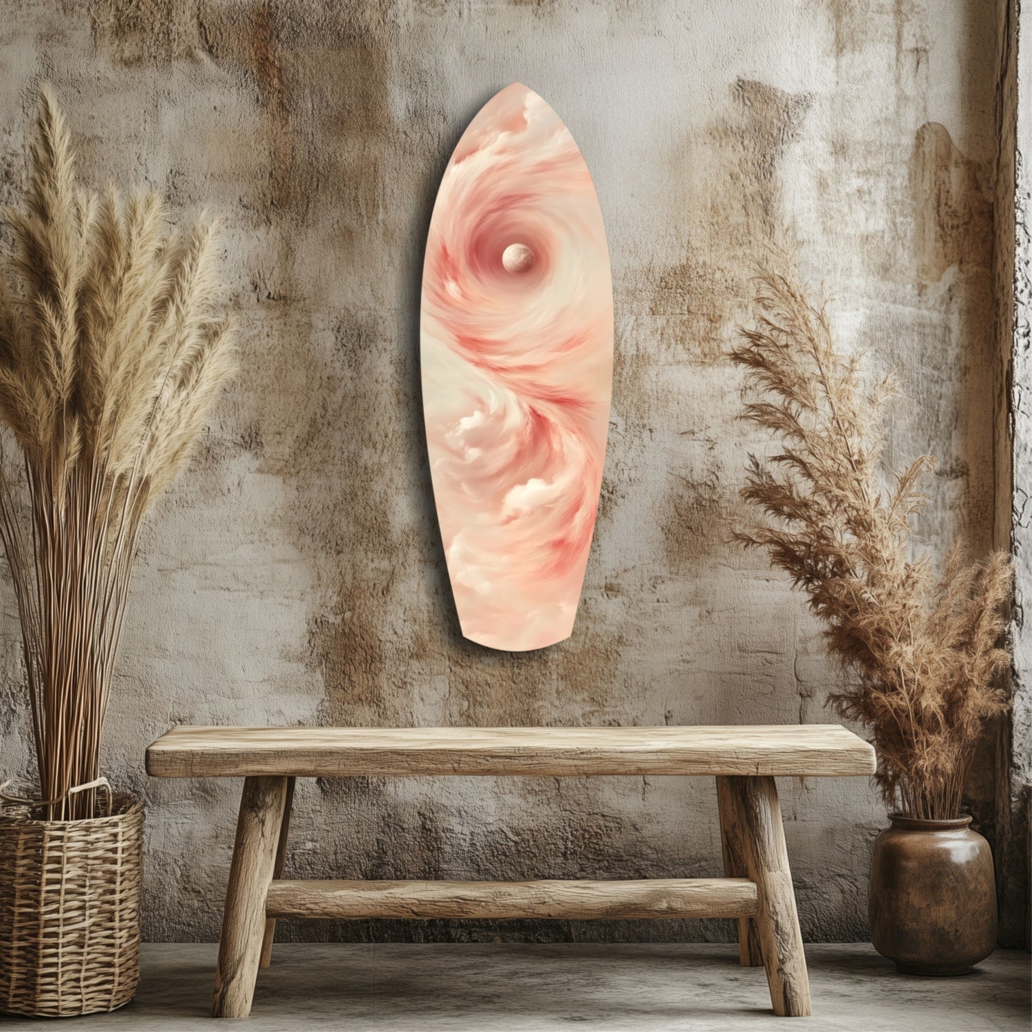 Pinky Swirl Glass Wall Art