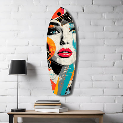 Woman in Style Glass Wall Art