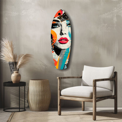 Woman in Style Glass Wall Art
