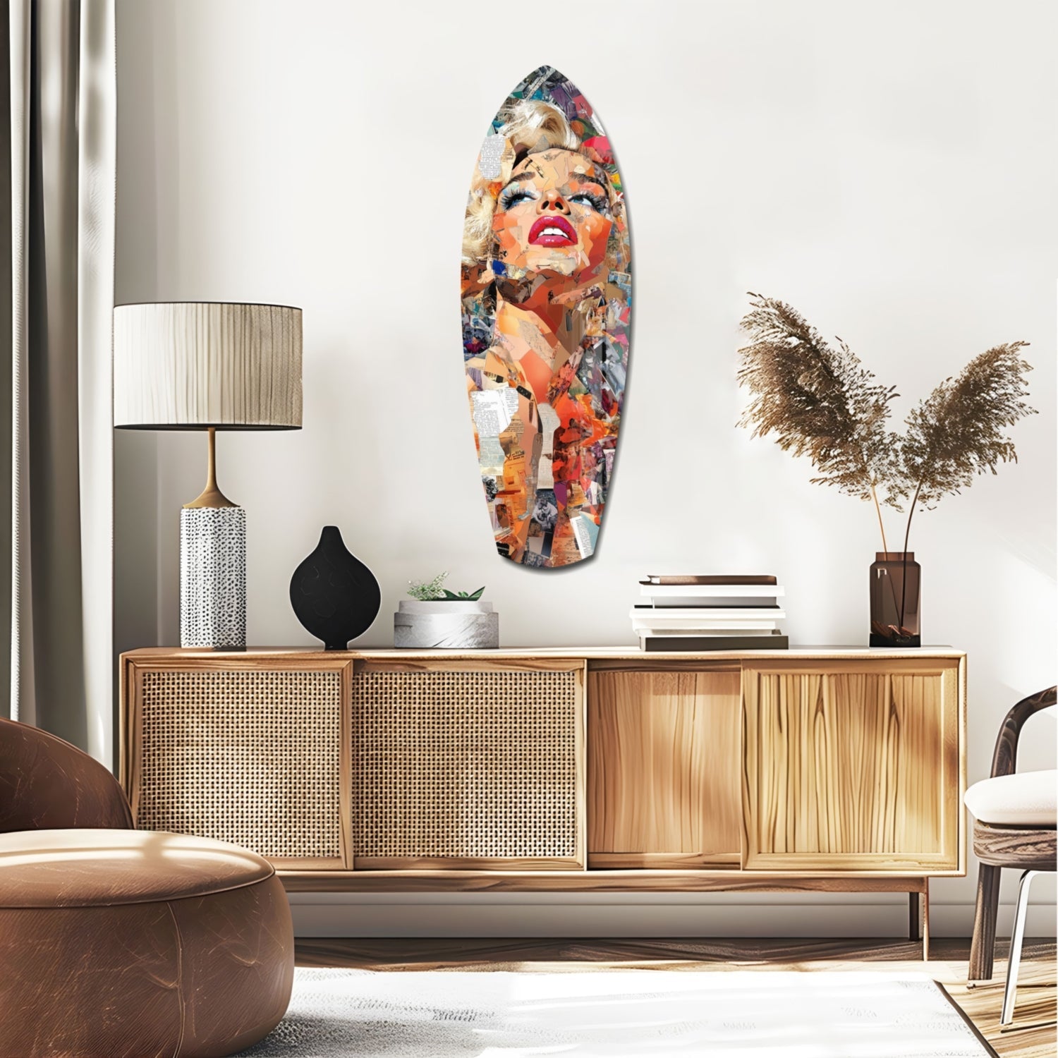 The Shiniest Star Glamour Portrait Glass Wall Art