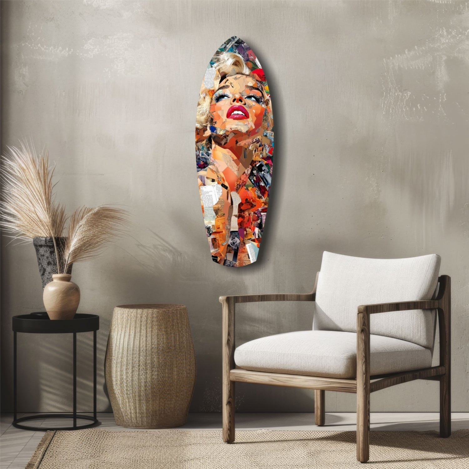 The Shiniest Star Glamour Portrait Glass Wall Art