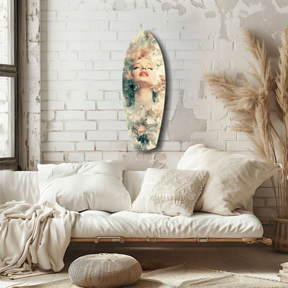 Floral Madonna Glass Wall Art
