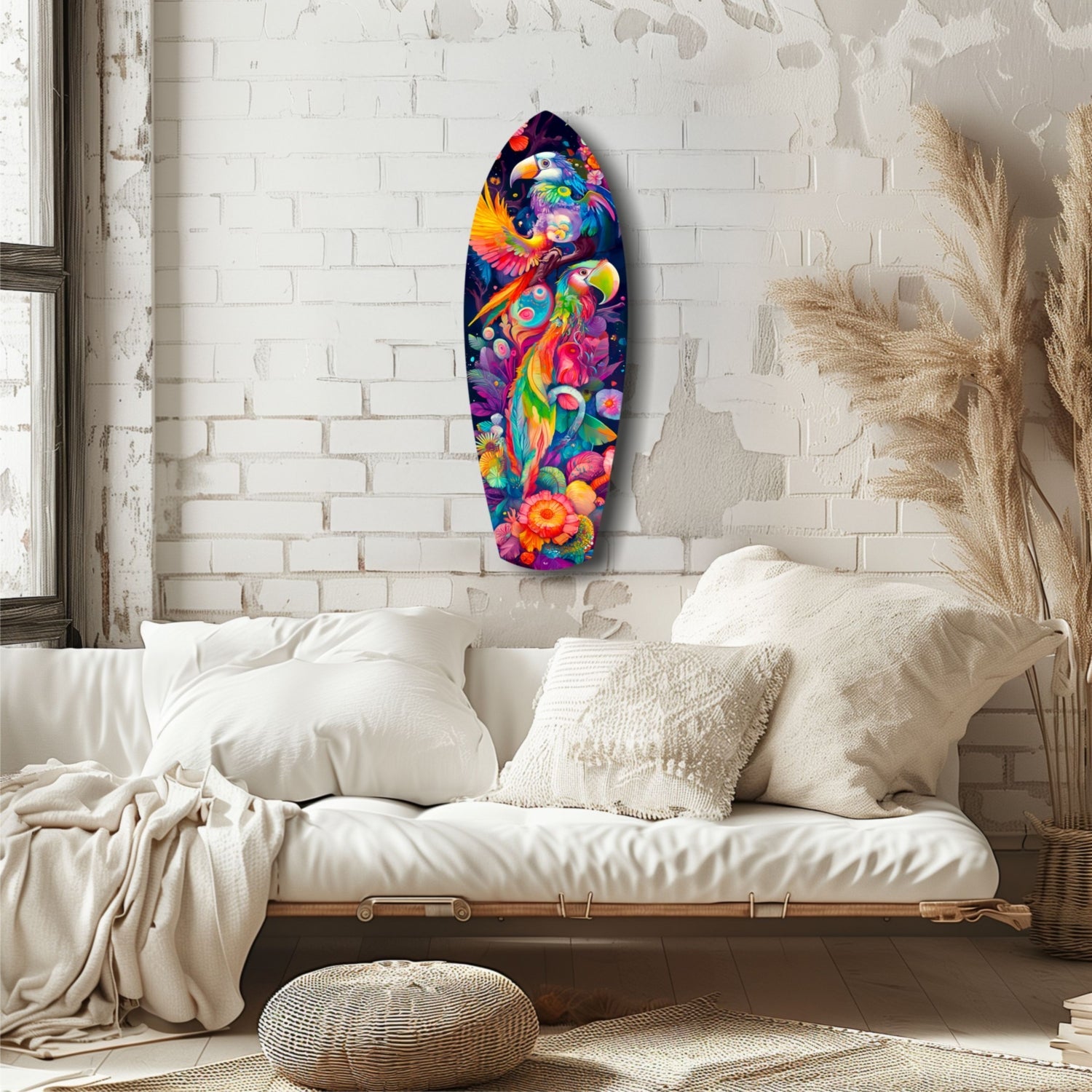 Tropical Symphony Glass Wall Art