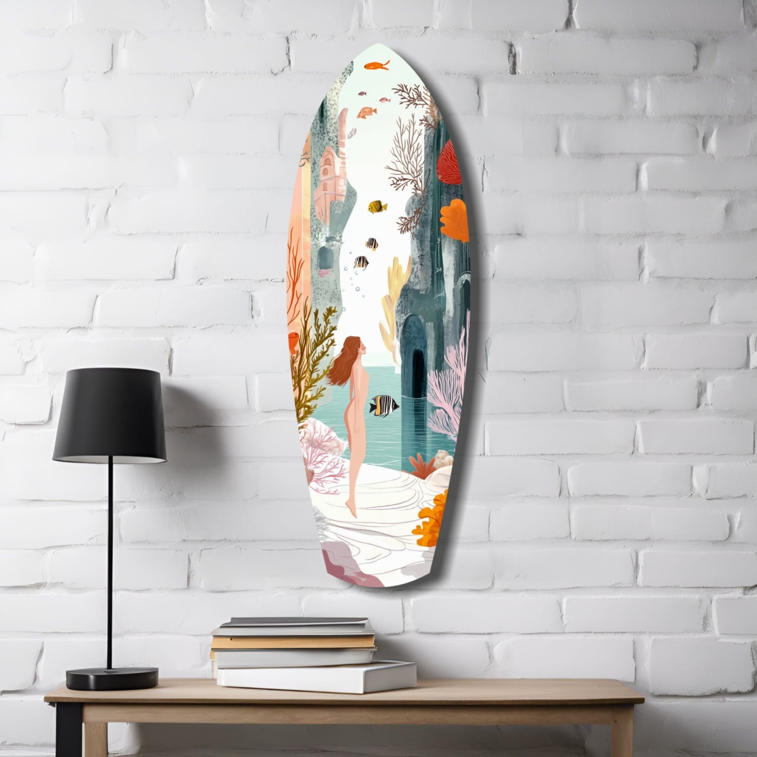 Utopic Seashore Glass Wall Art