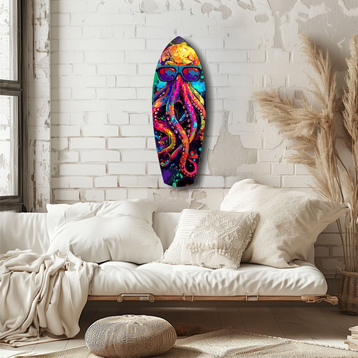 Mr Octopus Glass Wall Art