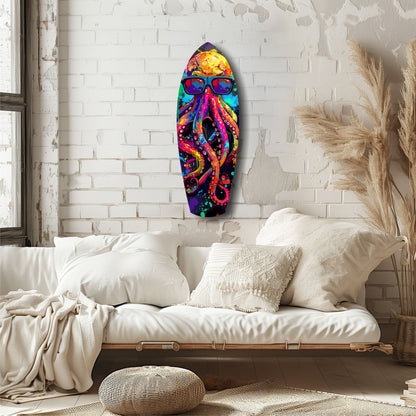Mr Octopus Glass Wall Art