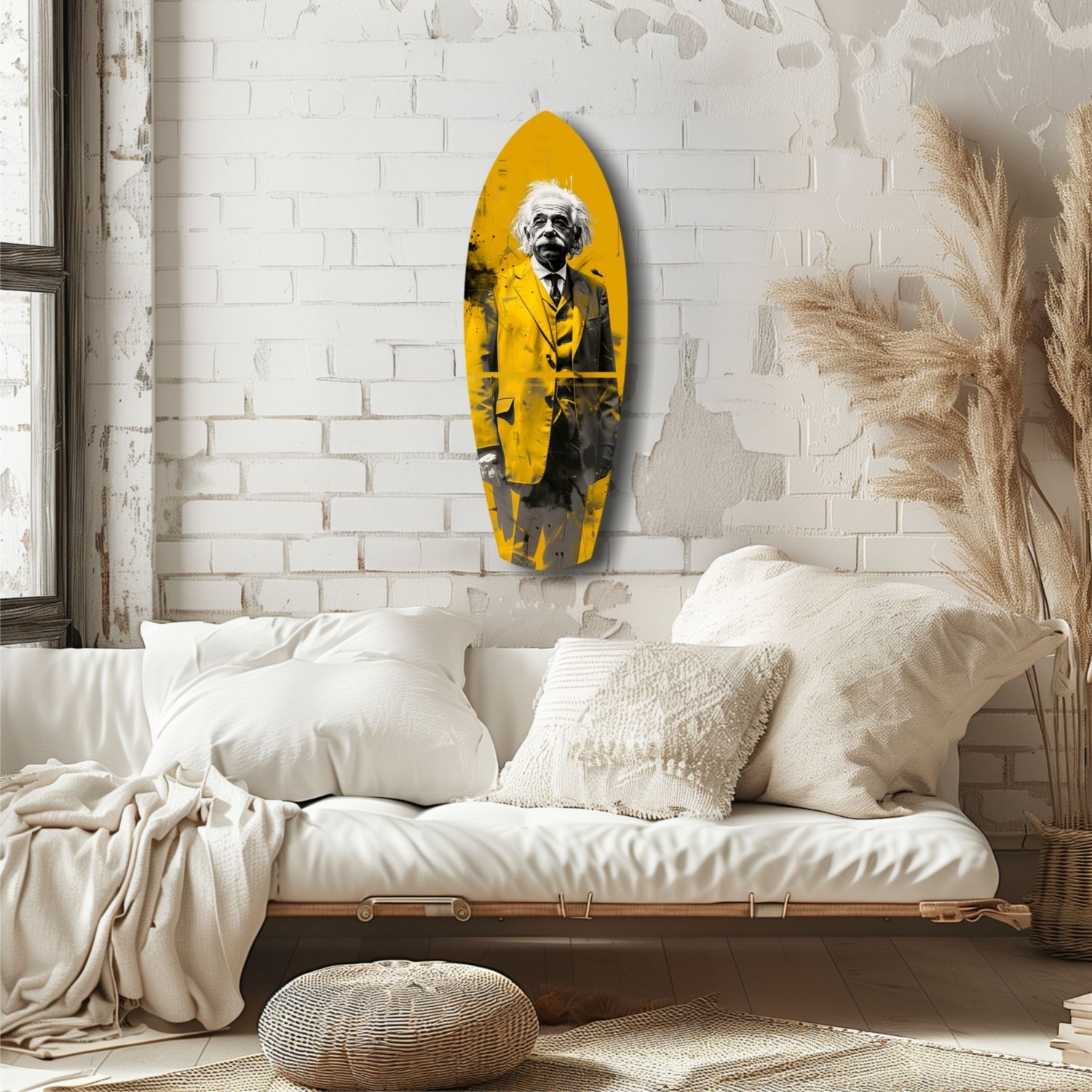 Posing Professor Glass Wall Art