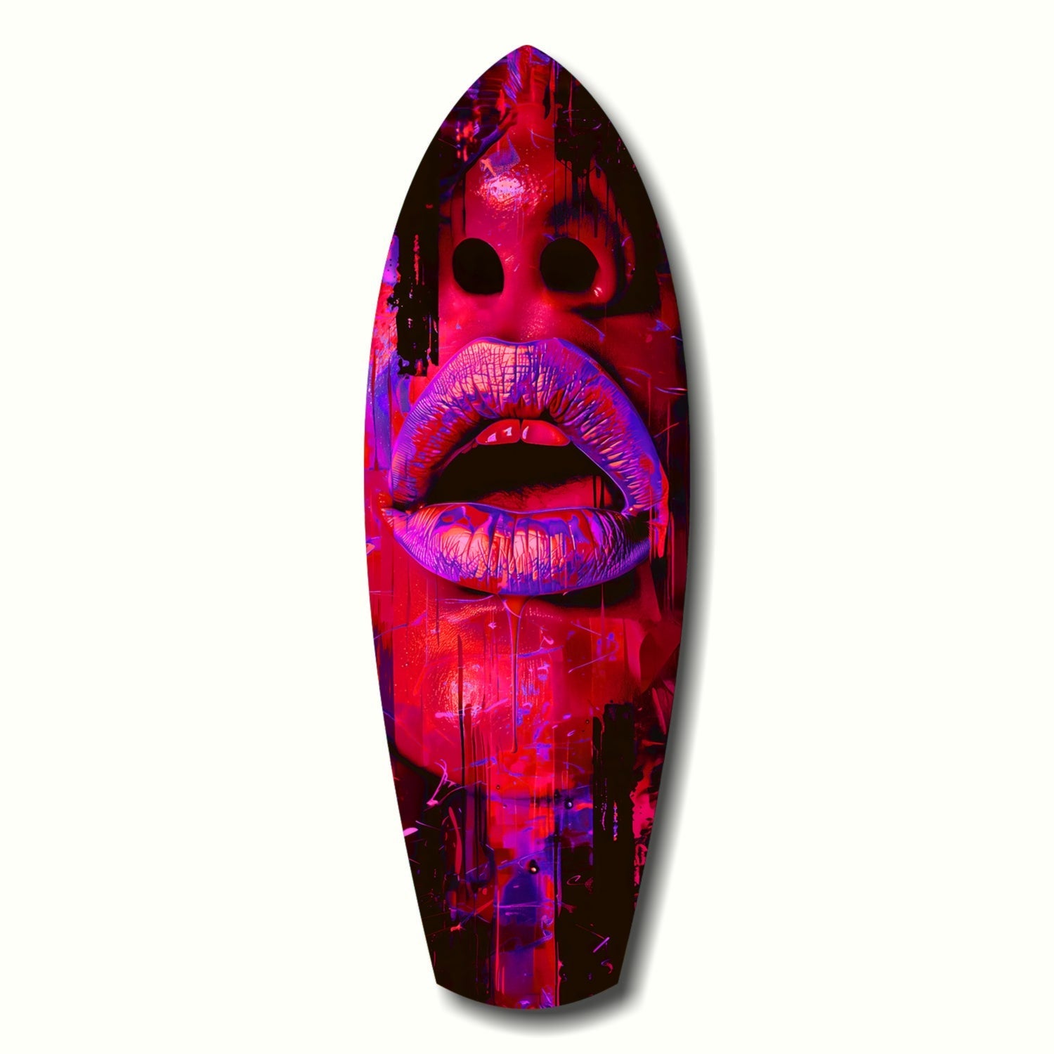 Colorful Lips V5 Glass Wall Art
