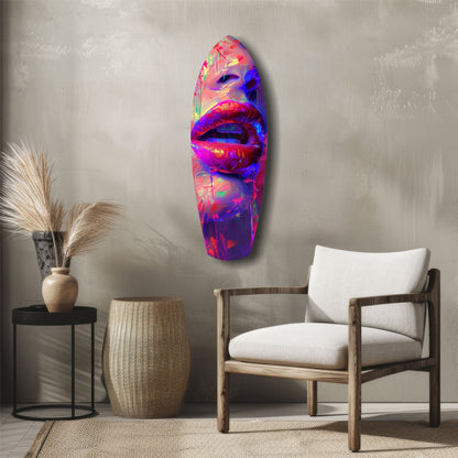 Colorful Lips V17 Glass Wall Art