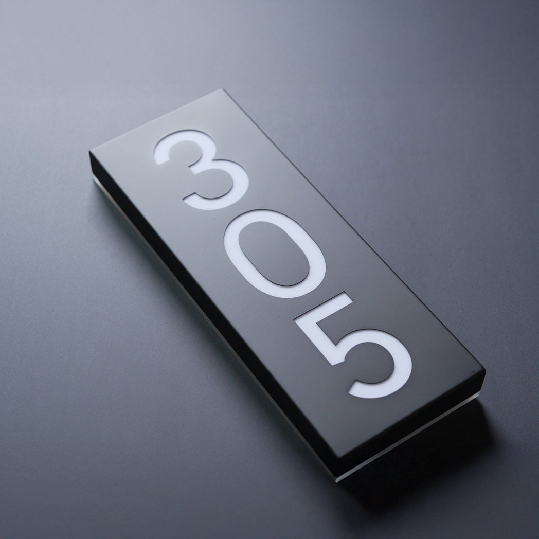 Metal Backlit Address Plaque – Custom LED House Address Sign