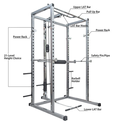 Merax Multi-Functional Olympic Power Squat Rack Cage For Home &amp; Gym (SAK98719)