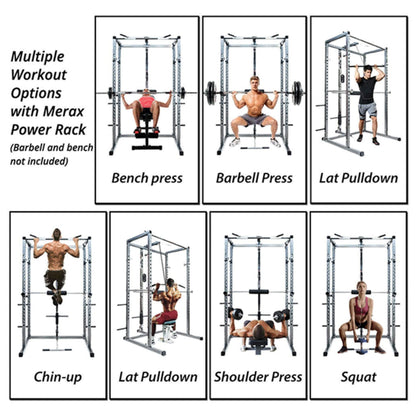 Merax Multi-Functional Olympic Power Squat Rack Cage For Home &amp; Gym (SAK98719)