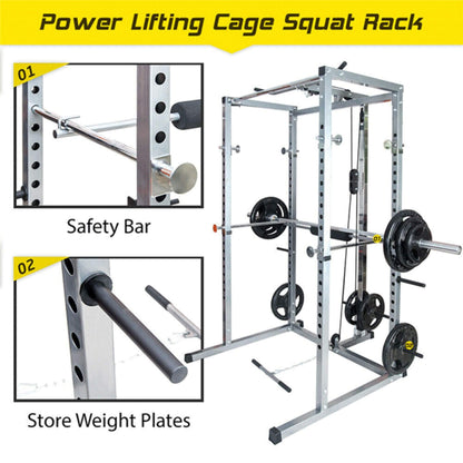Merax Multi-Functional Olympic Power Squat Rack Cage For Home &amp; Gym (SAK98719)