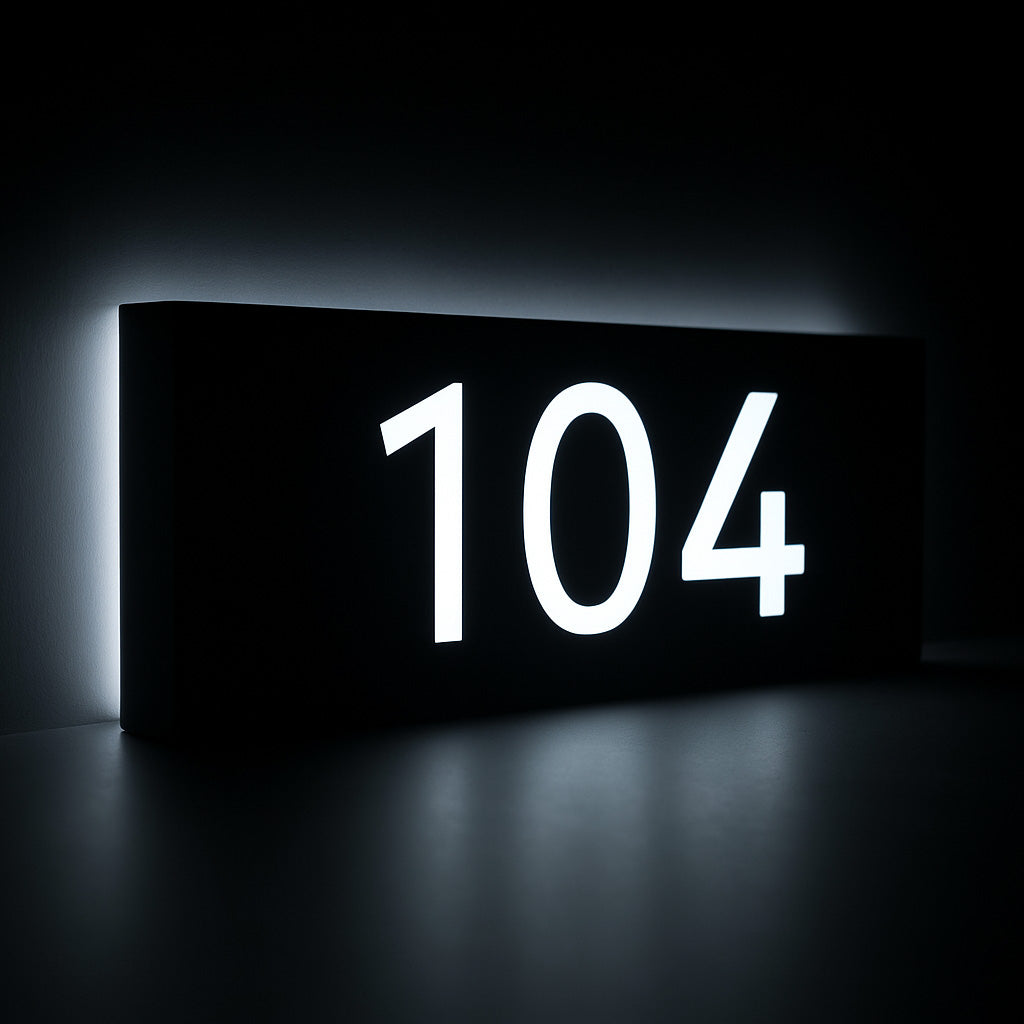 Metal Backlit Address Plaque – Custom LED House Address Sign