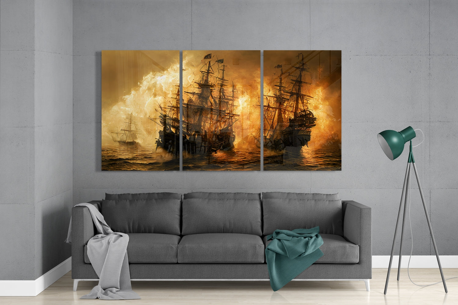 Red Storm Mega Glass Wall Art
