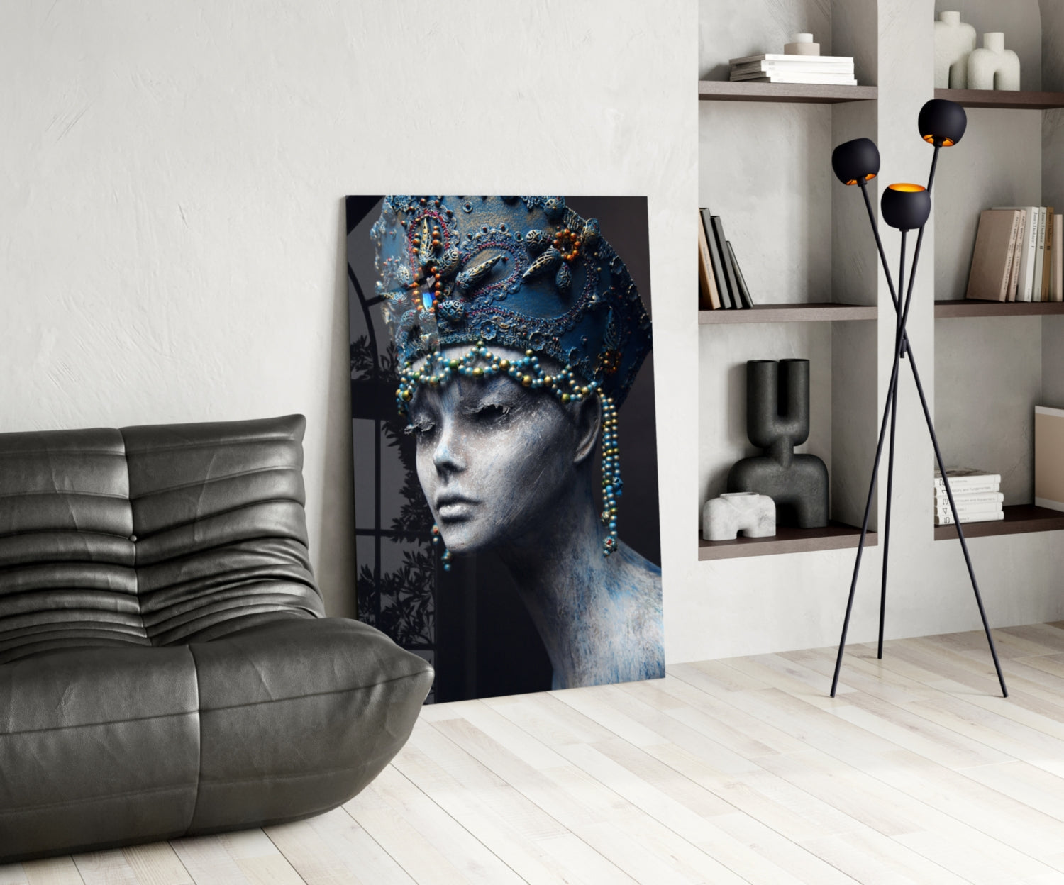 Woman Portrait 38 Glass Wall Art