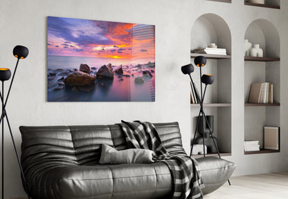 Sunset at Sea Glass Wall Art