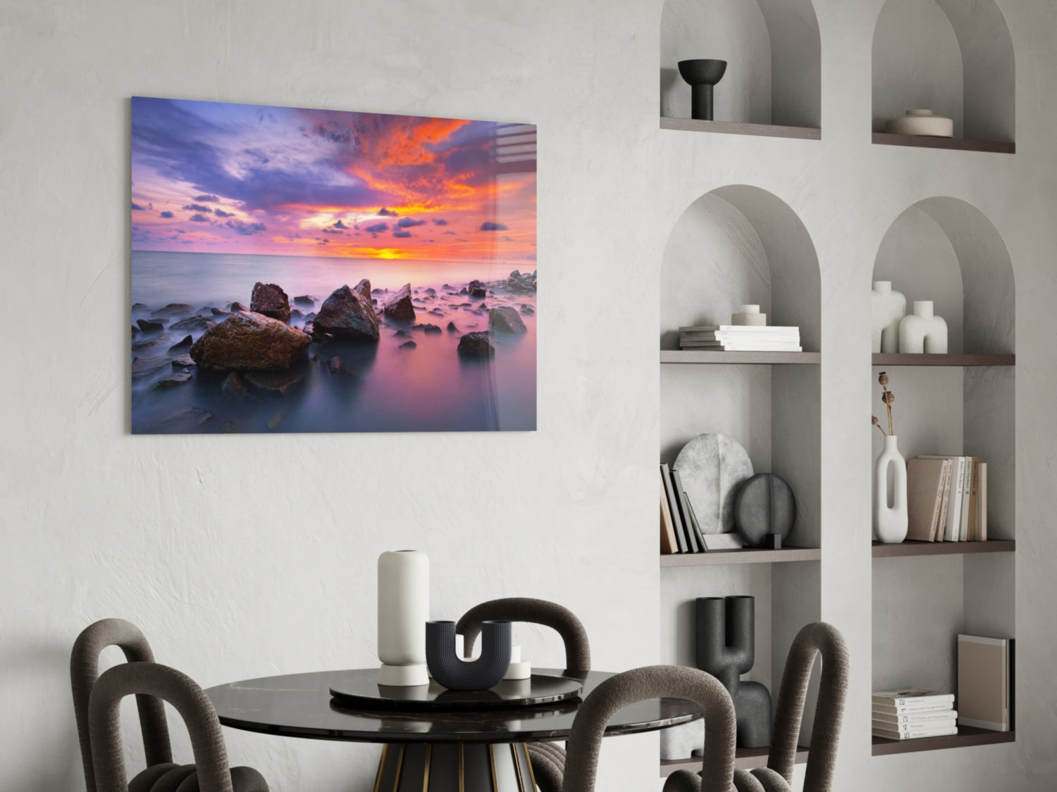 Sunset at Sea Glass Wall Art