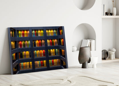 Colored Doors Glass Wall Art