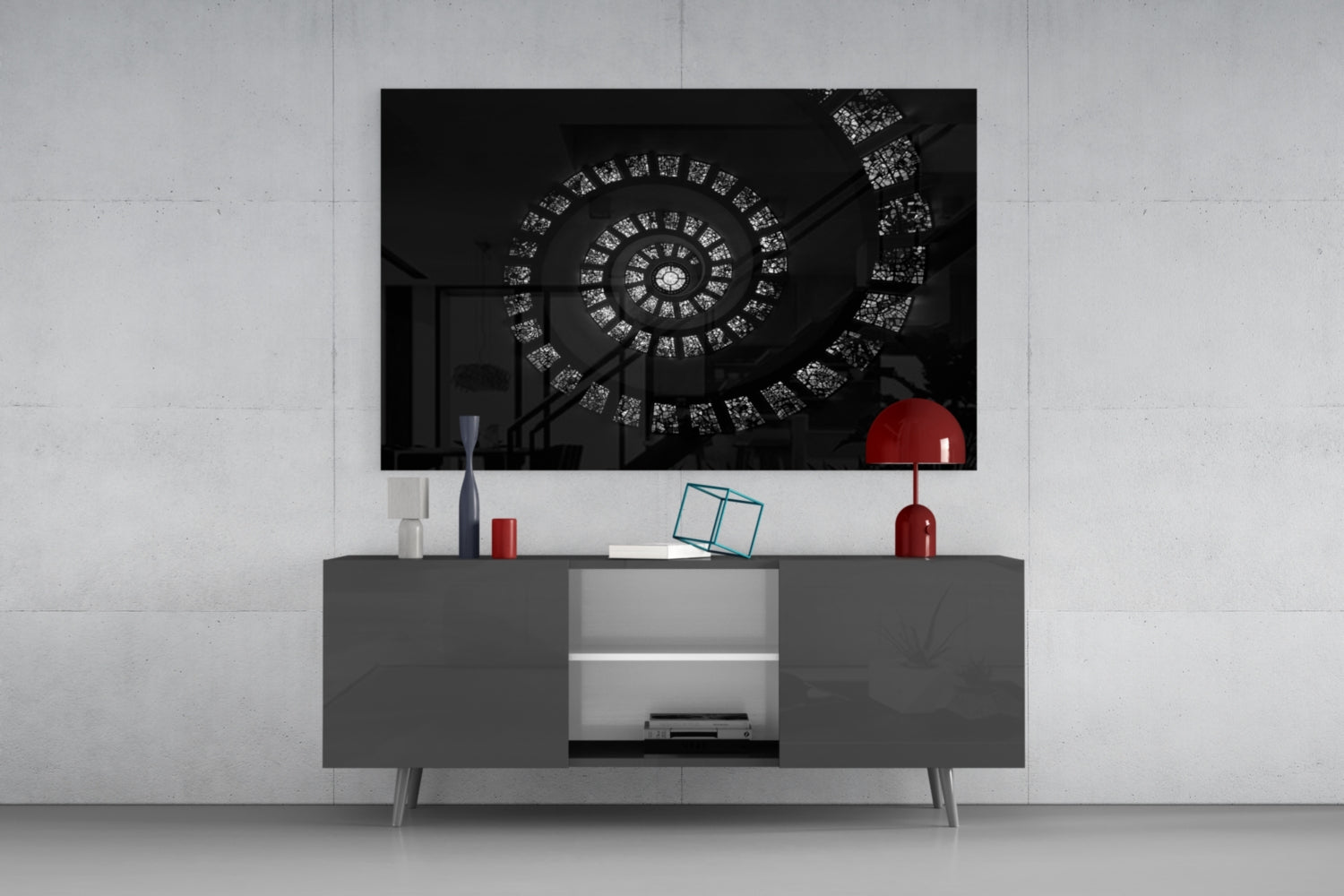 Stained Glass Window Spiral Dome Glass Wall Art