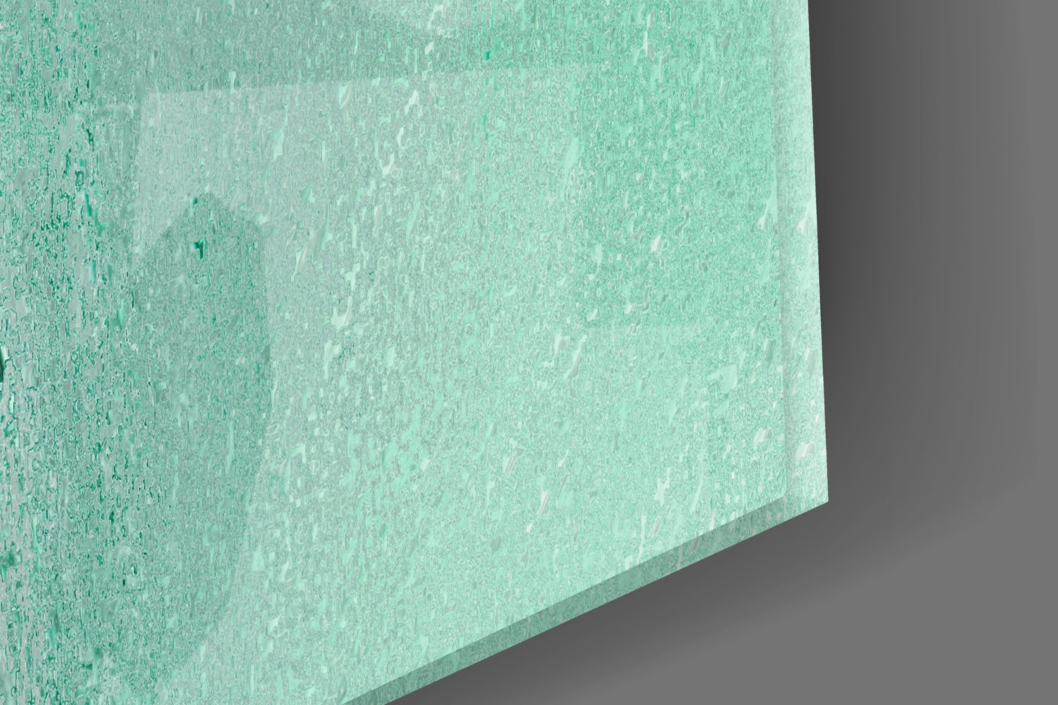 Rust Red And Mint Fade Glass Wall Art