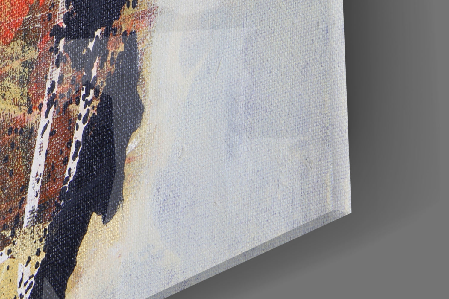 Purple Gold Grunge Face Glass Wall Art