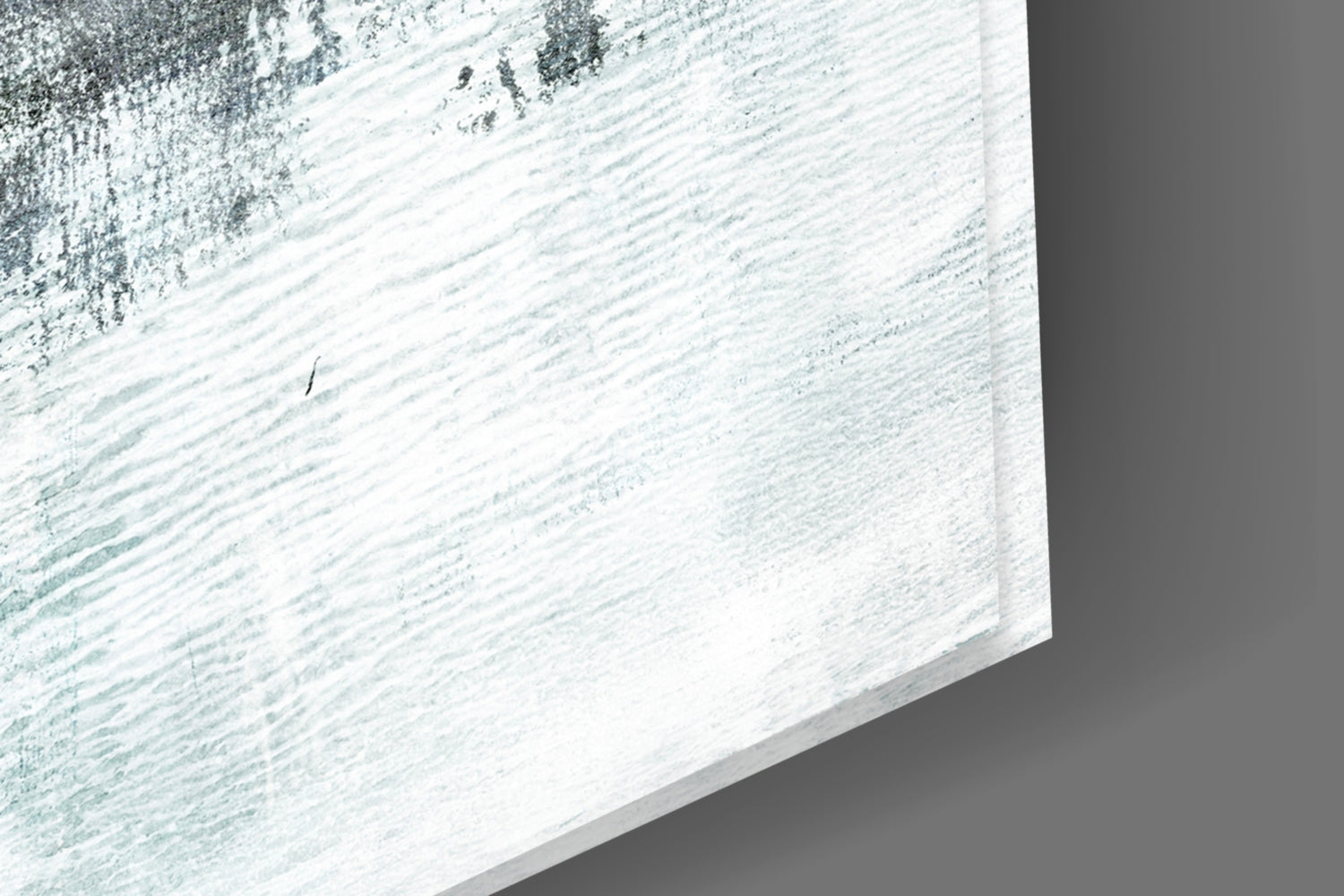 Teal White Minimalist Blocks Glass Wall Art