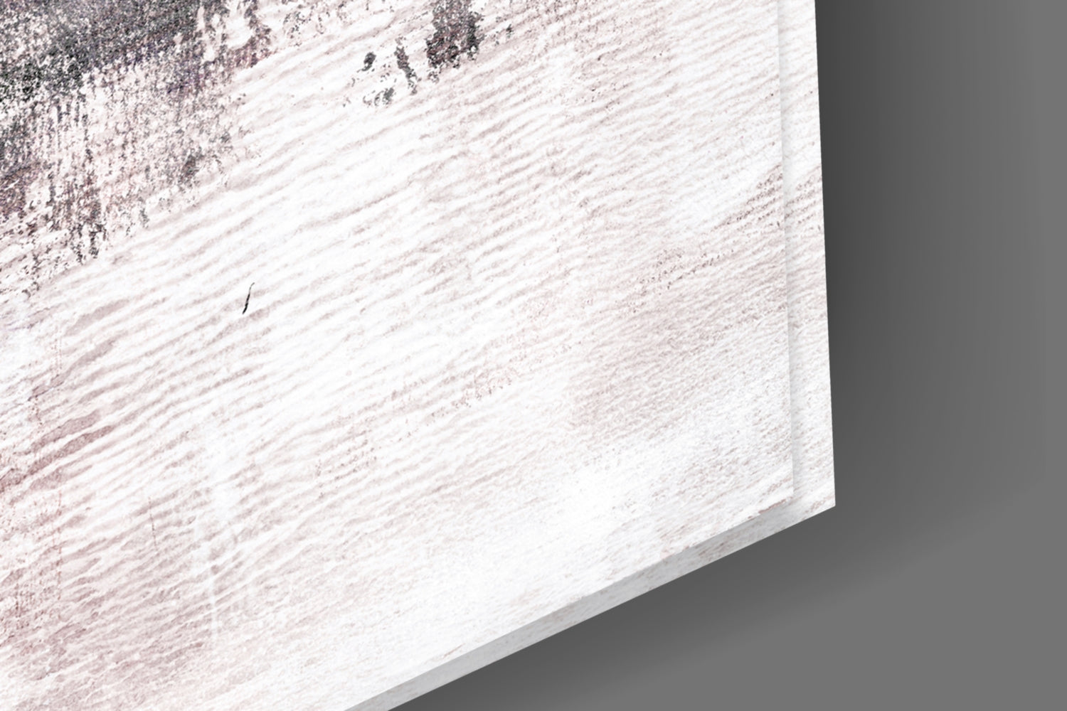 Blush Gray Minimalist Blocks Glass Wall Art