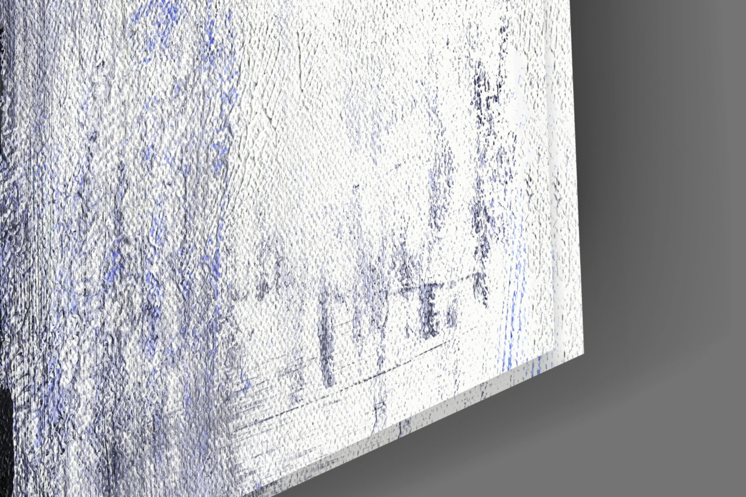 Cobalt Blue Stripe Gray Glass Wall Art